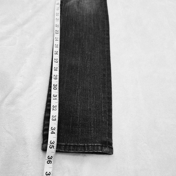 True Religion Skinny Jeans Low Rise Black Washed Distressed - Picture 9 of 11
